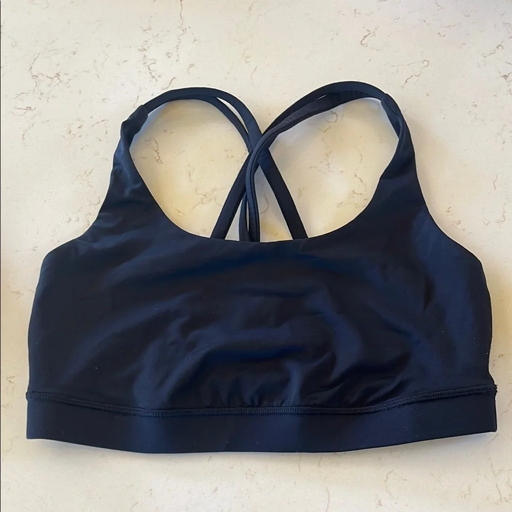Lululemon Athletica Black Sports Bra with Criss-Cross Straps - Picture 2 of 3